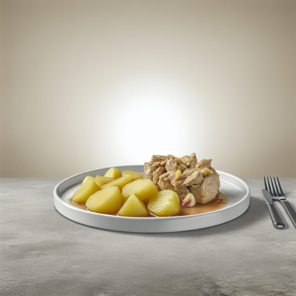 Carne al ajillo con patatas