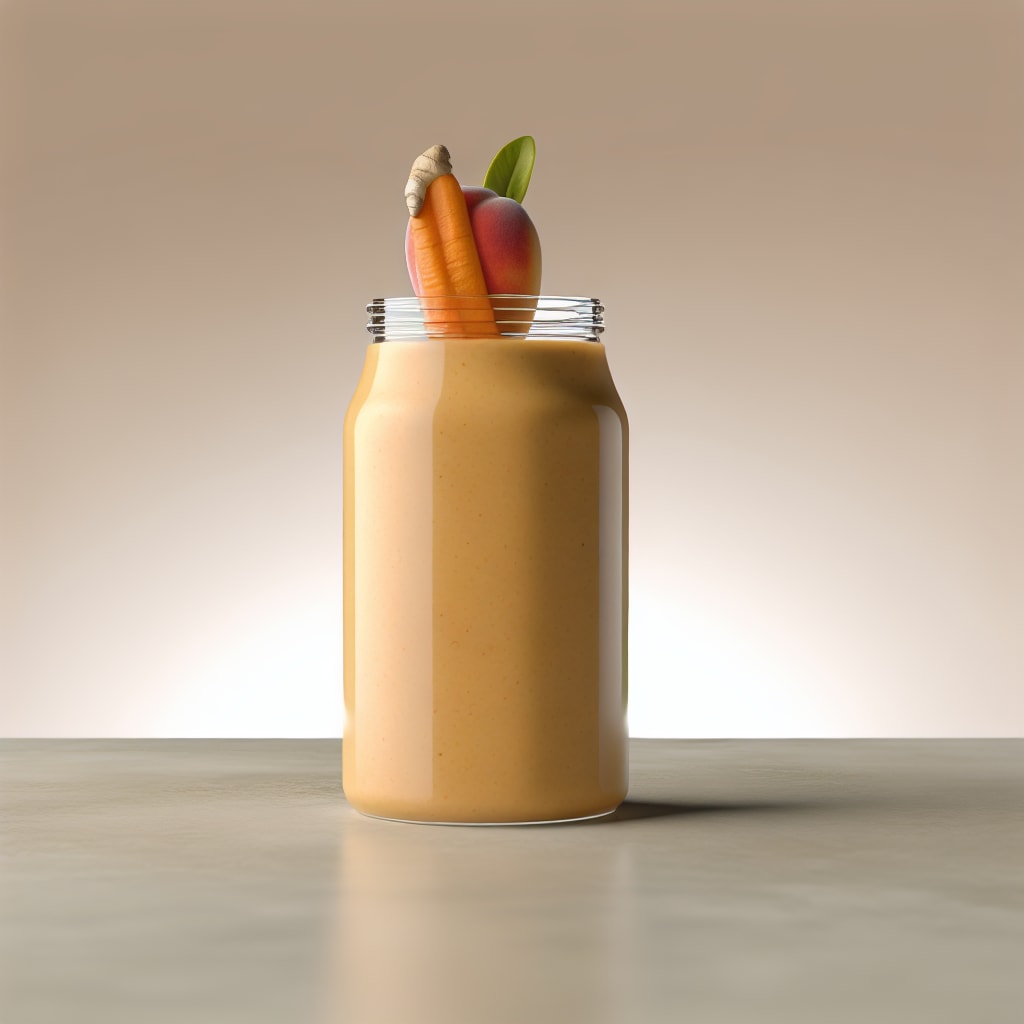 Batido de durazno, zanahoria y jengibre