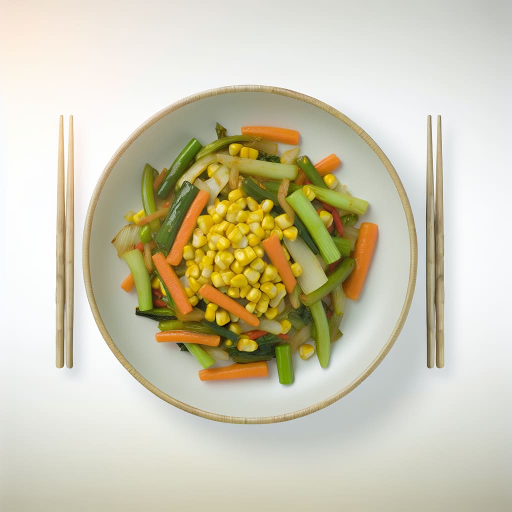 Salteado de Vegetales con Maíz Dulce