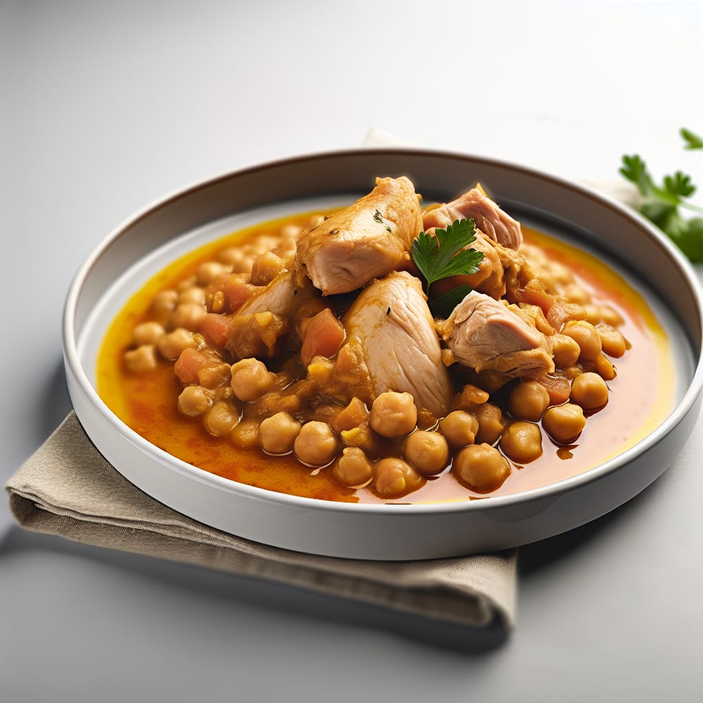 Guiso de Pollo y Garbanzos