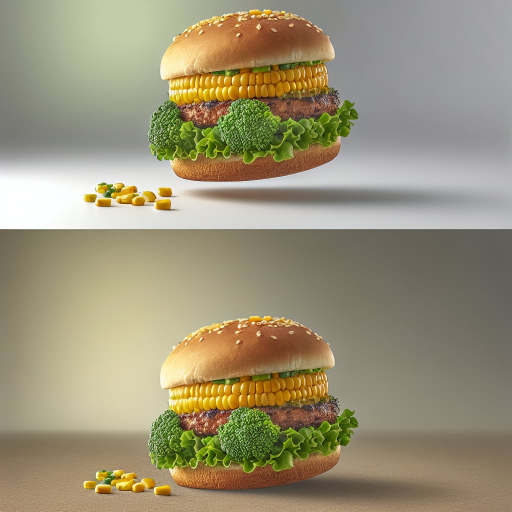 Burguer de maíz y brócoli