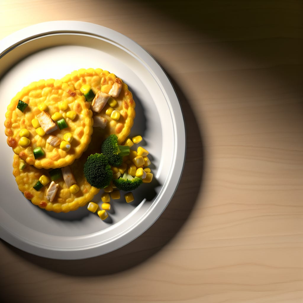 Tortas de Maíz con Pollo y Brócoli