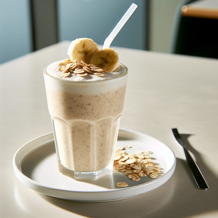 Batido Proteico de Banana y Avena