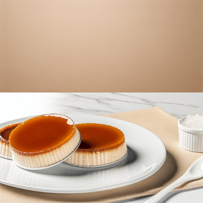 flan de coco y dulce de leche