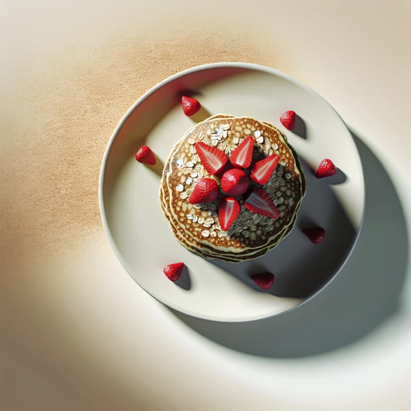 Pancakes de Avena con Frutillas