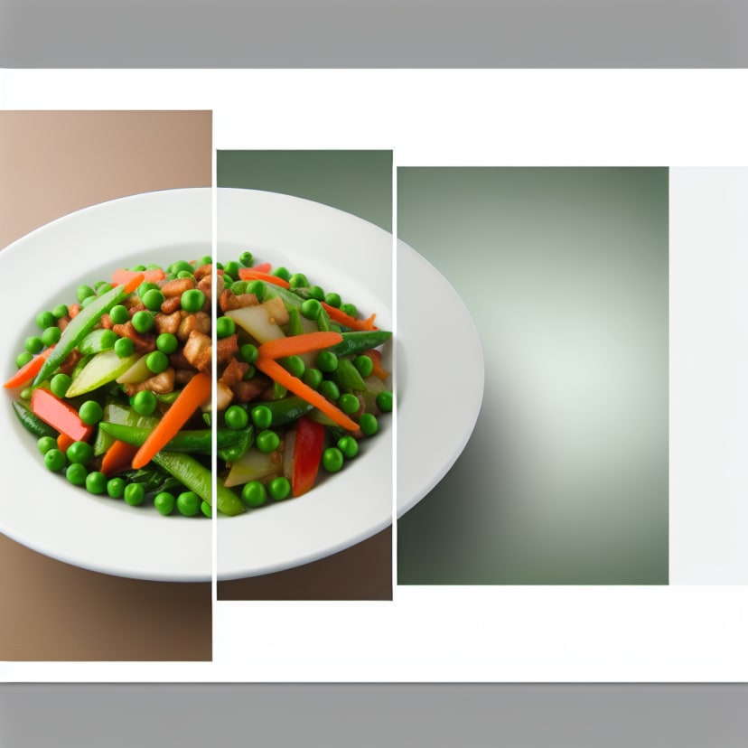 Salteado de verduras con arvejas