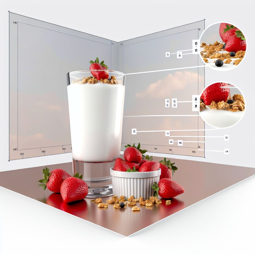 Copas heladas de yogur, frutillas y granola