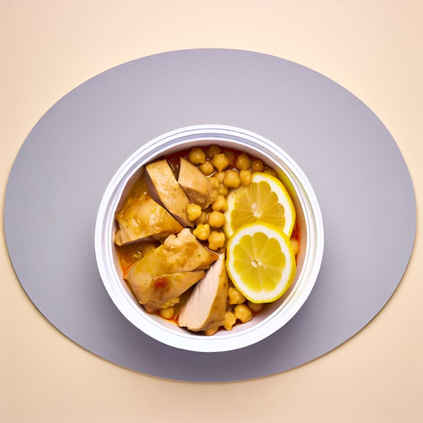 Guiso de Pollo con Garbanzos y Limón