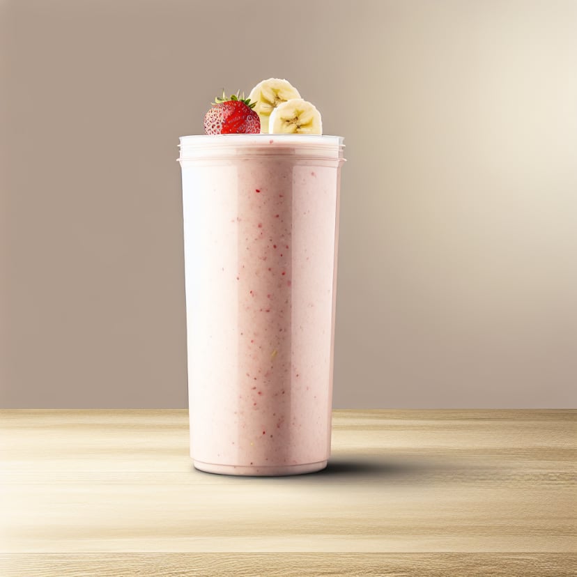 Batido cremoso de frutilla, banana y avena