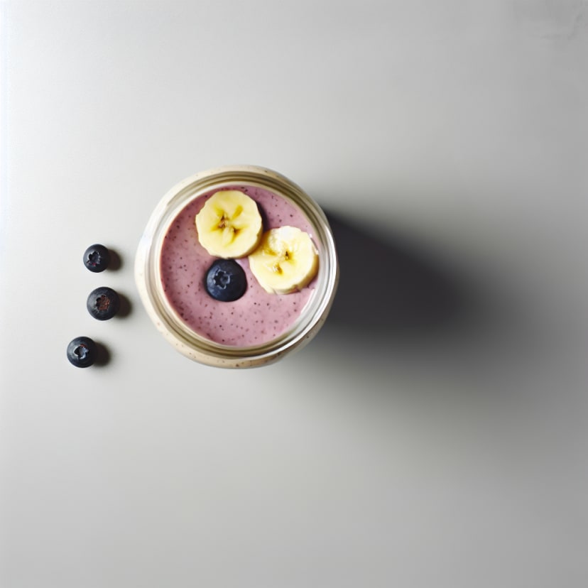 Smoothie de Banana y Arándanos