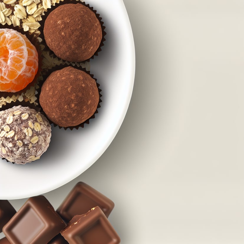 Trufas de avena, cacao y naranja