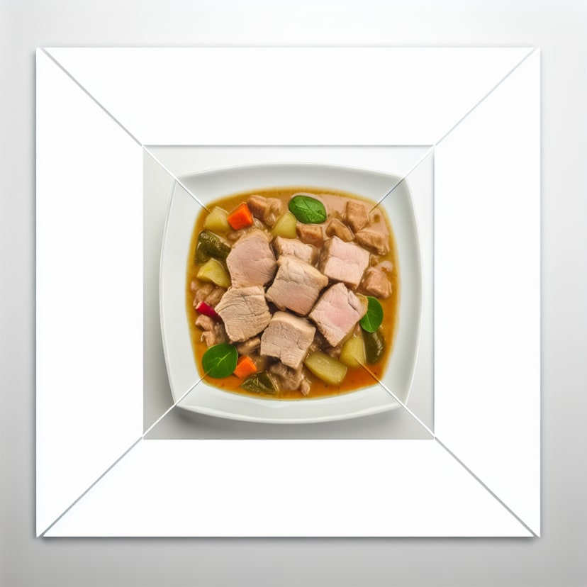 Estofado de lomo de cerdo con verduras