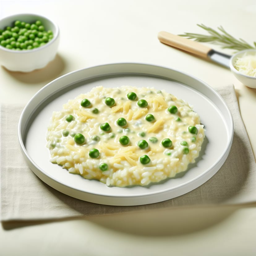 Arroz Cremoso con Queso y Arvejas