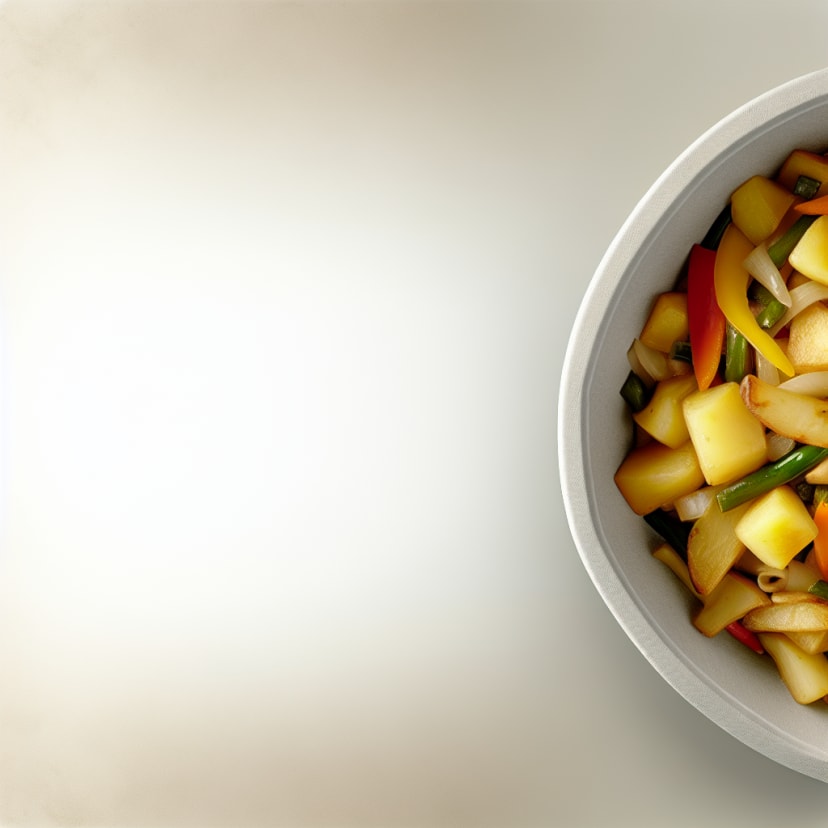 Salteado de papas y vegetales