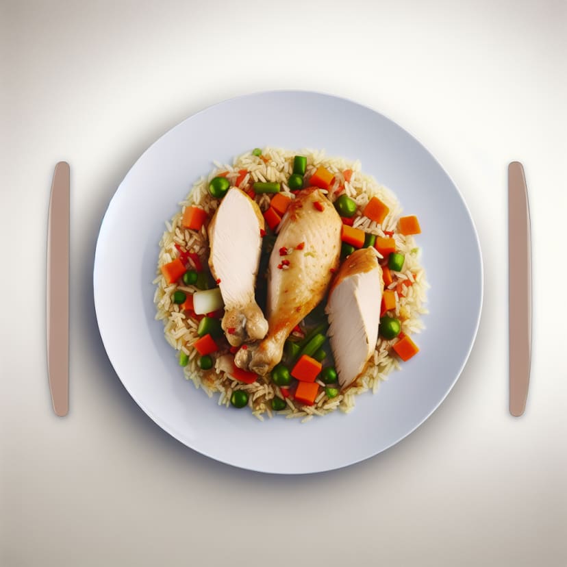 Arroz con Pollo y Verduras