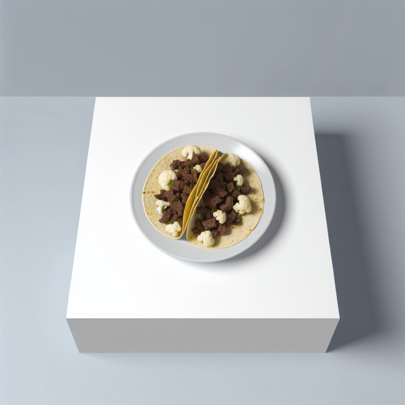 Tacos de Carne y Coliflor