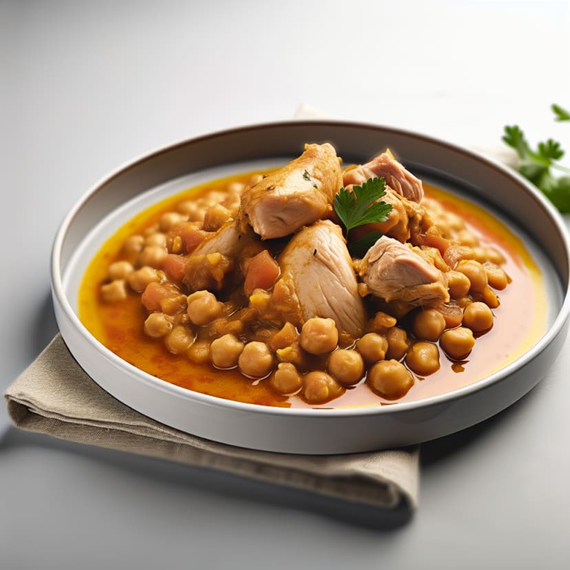 Guiso de Pollo y Garbanzos