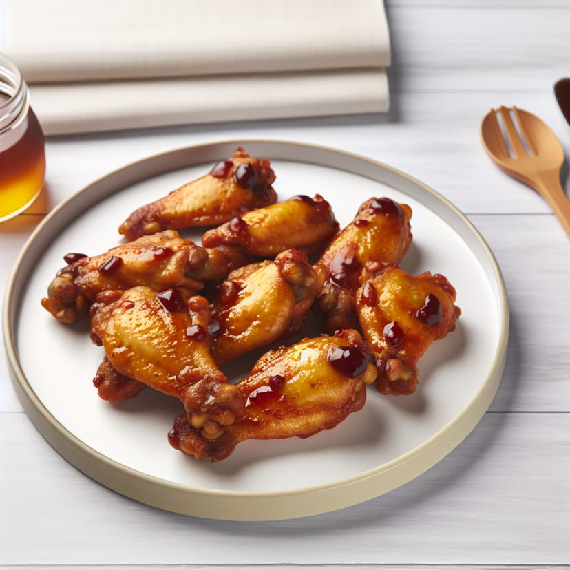 Alitas de Pollo al Horno con Miel y Mostaza