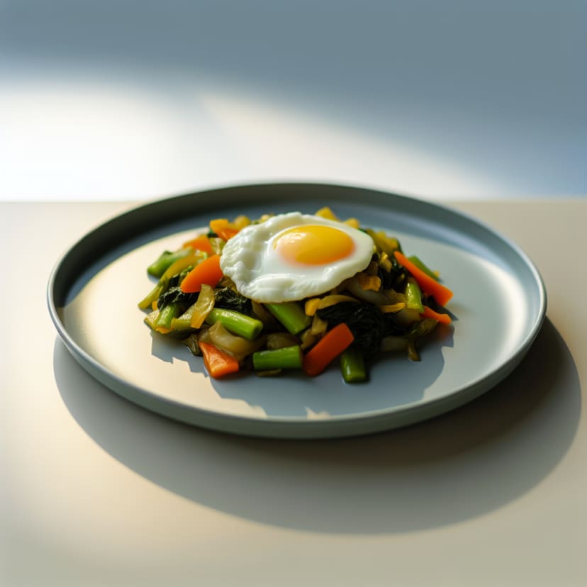 Salteado de Verduras con Huevo