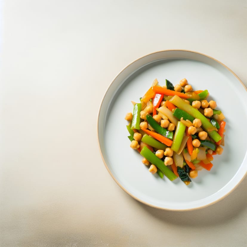 Salteado de Vegetales y Garbanzos
