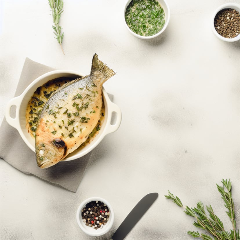 Pescado al Horno con Hierbas