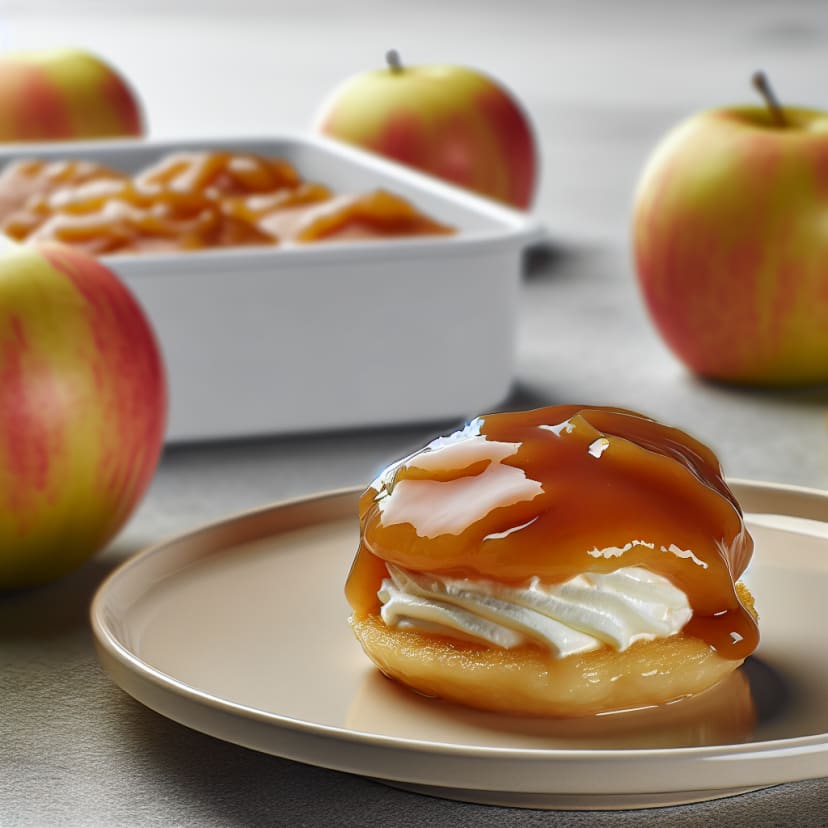 Manzanas Caramelizadas con Crema