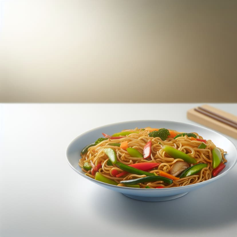 Salteado de Fideos con Verduras
