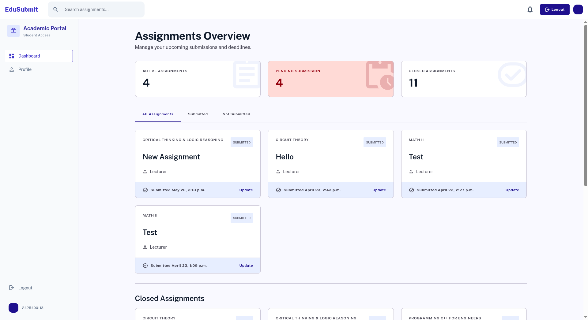Assignment Submissioner preview
