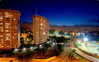 Lagos Island at night