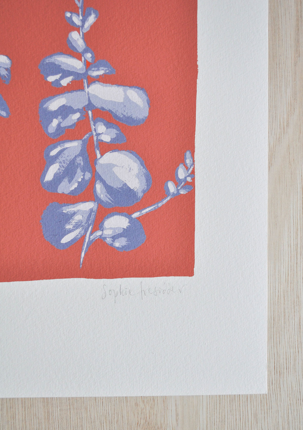 Hollyhocks botanical art print