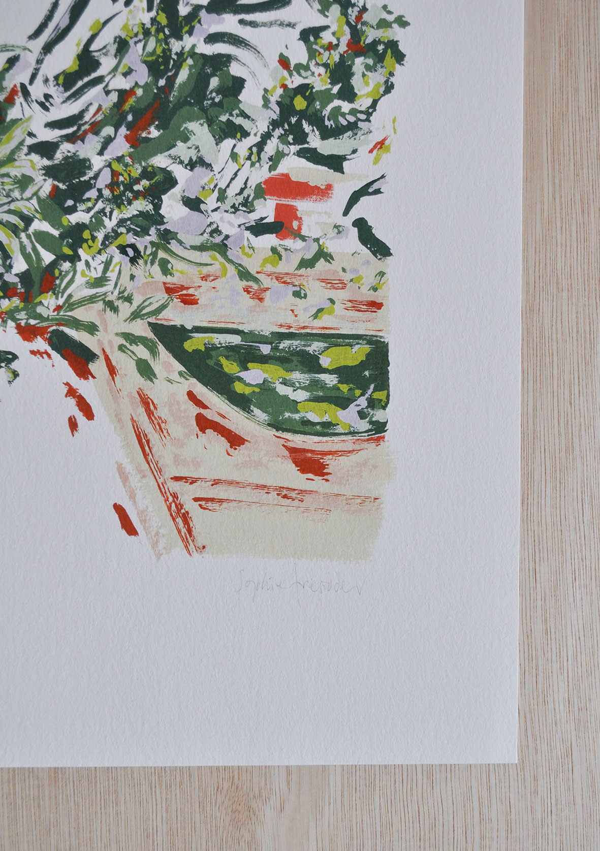 Terracotta botanical art print