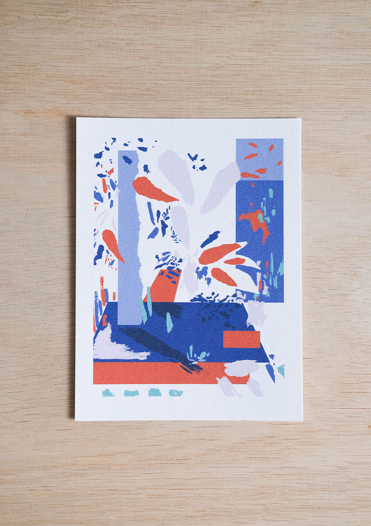 Abstract Garden Art Cards botanical art print
