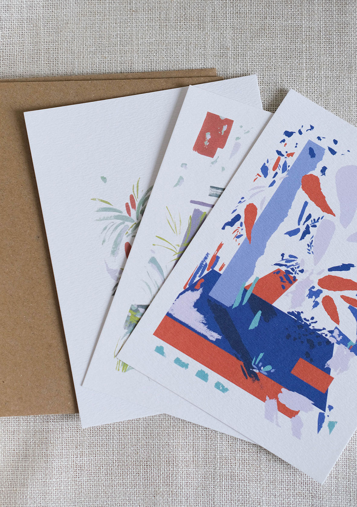 Abstract Garden Art Cards botanical art print