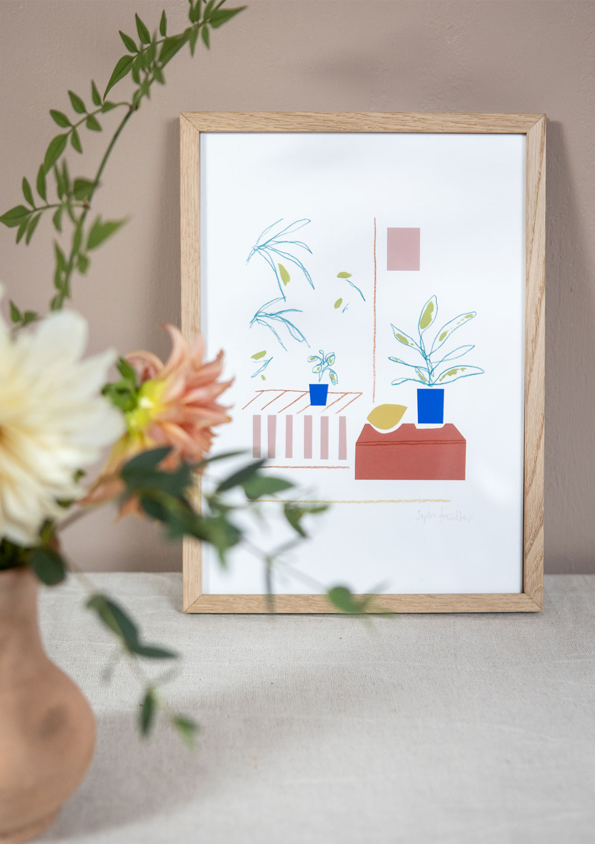 Kitchen Lemon botanical art print