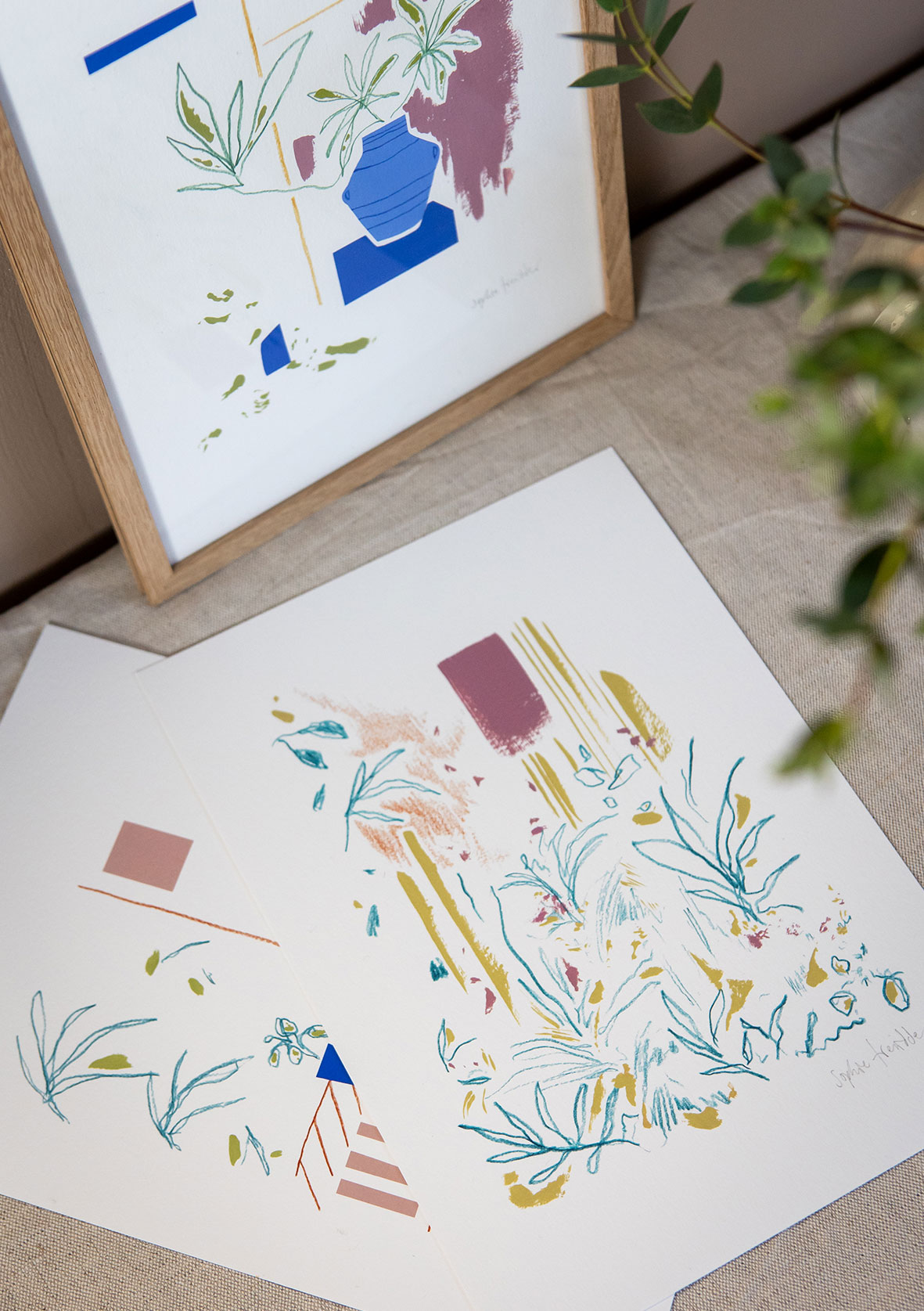 Summer at Chelsea botanical art print