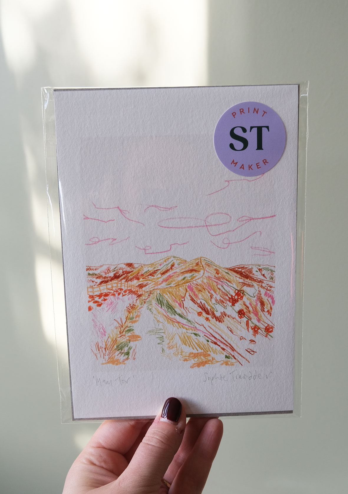 Mam Tor botanical art print