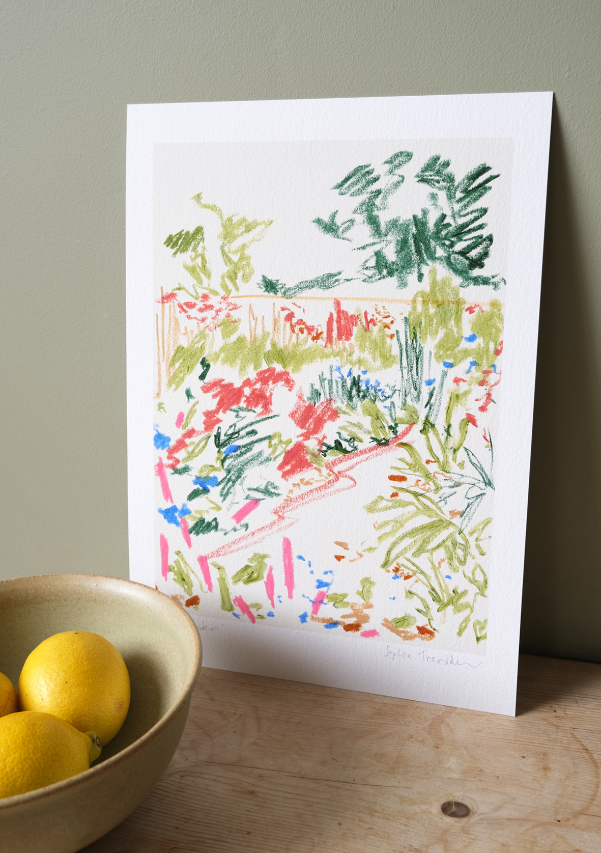 Pastel Garden botanical art print