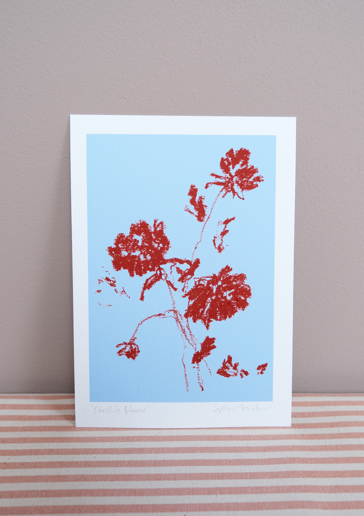 Chocolate Blooms botanical art print