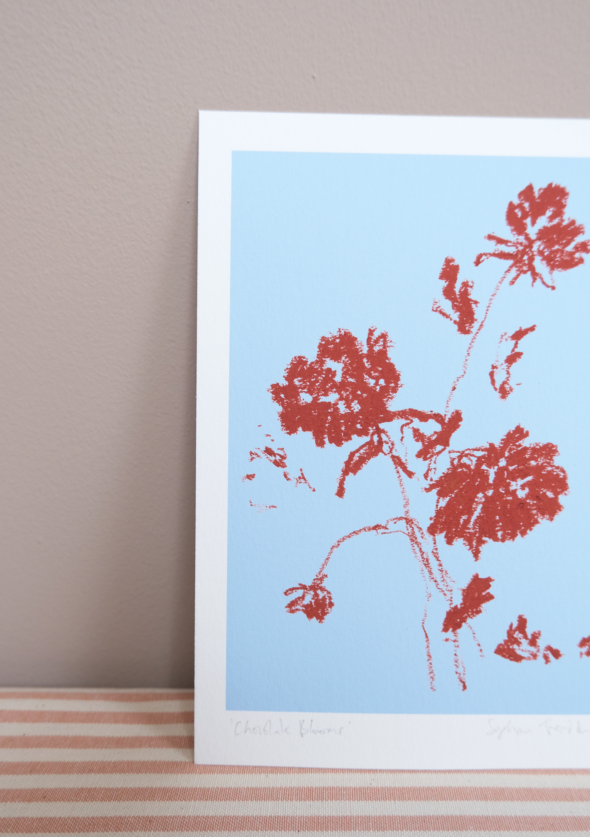 Chocolate Blooms botanical art print