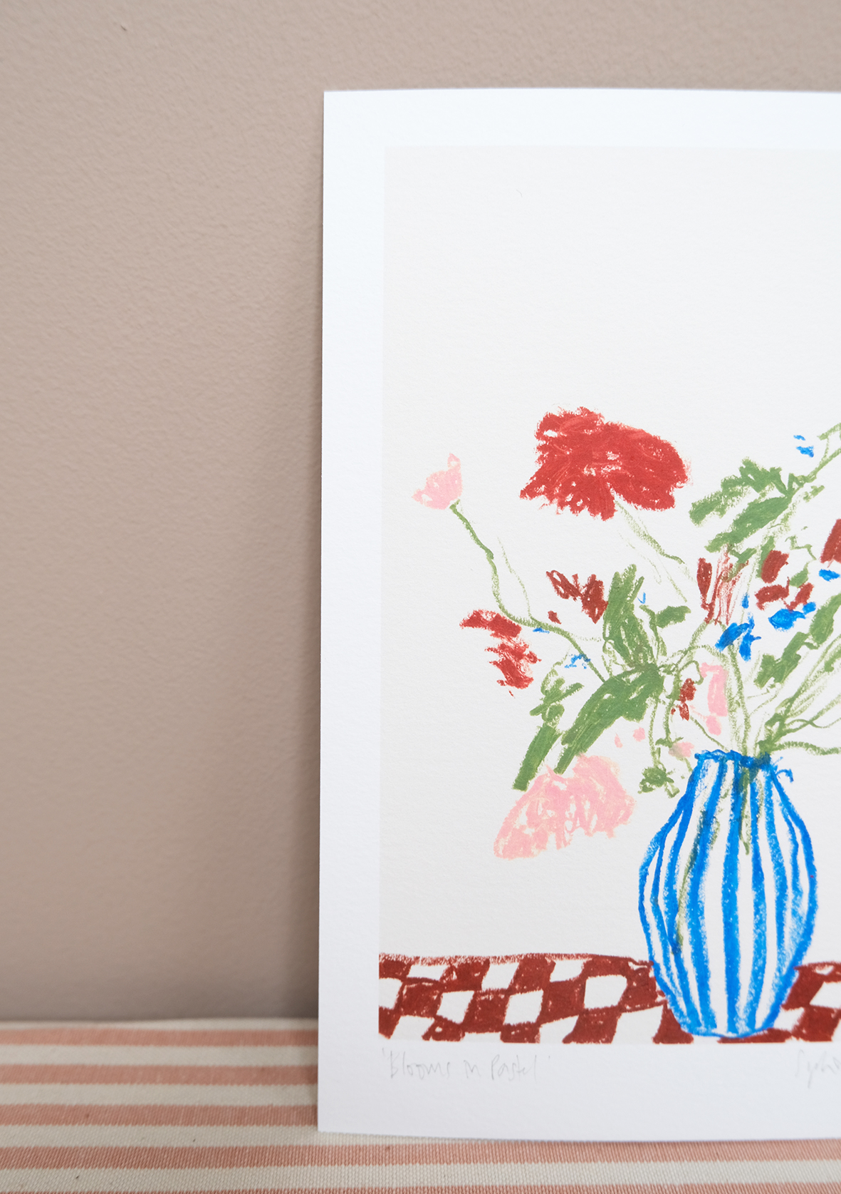 Blooms in Pastel botanical art print
