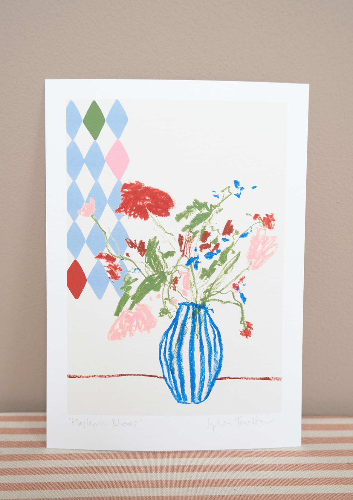 Harlequin Blooms botanical art print