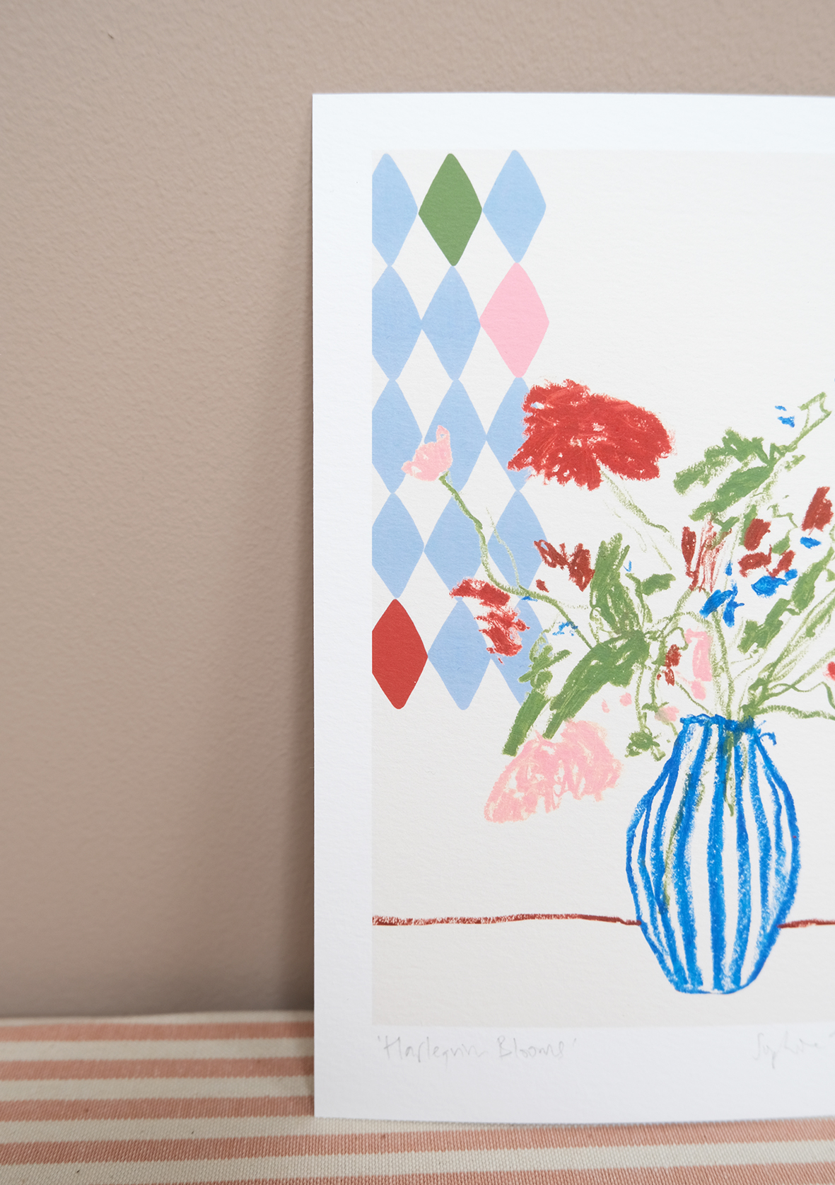 Harlequin Blooms botanical art print