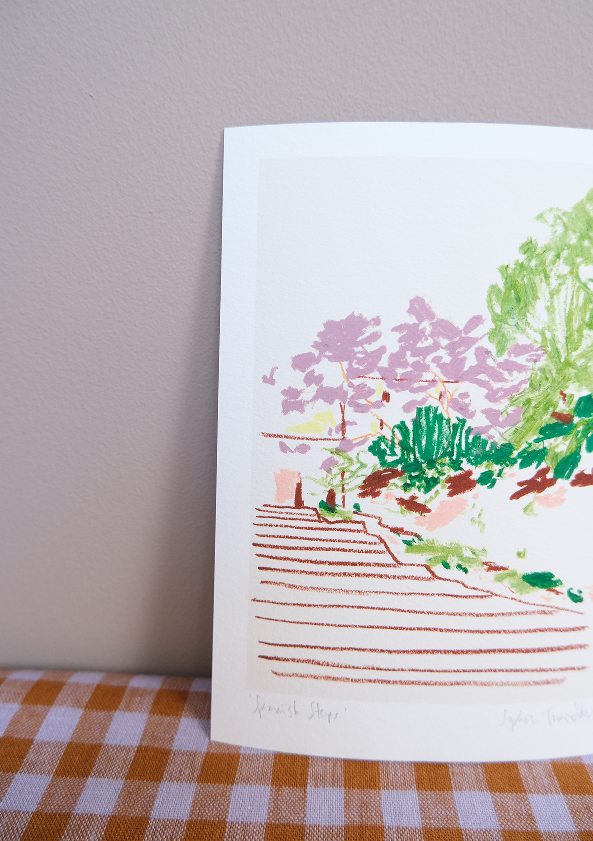 Spanish Steps botanical art print