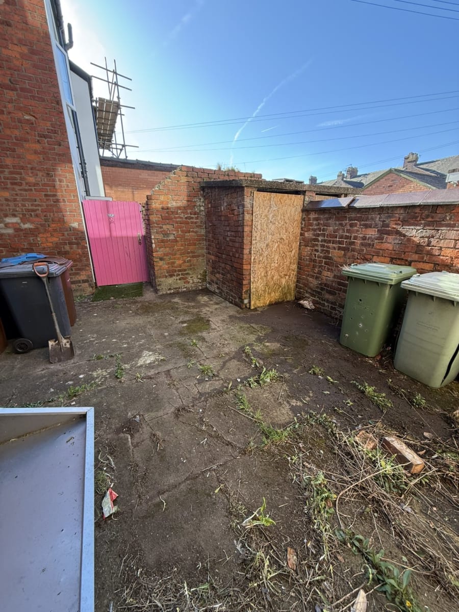 Back garden after clearance