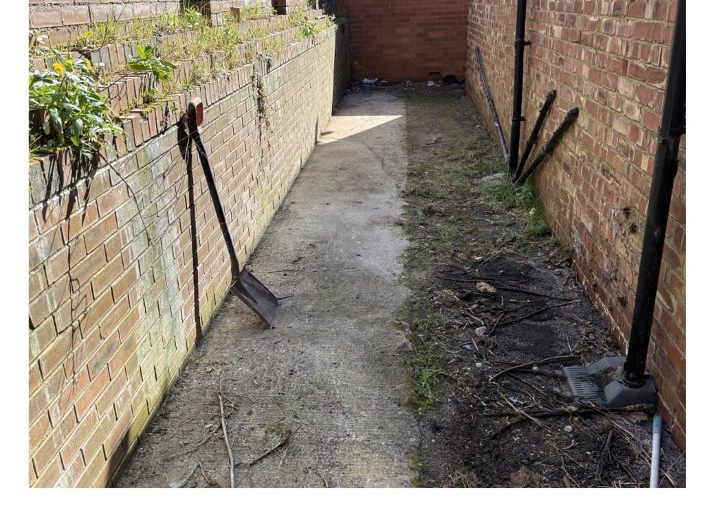 Brick alley after clearance