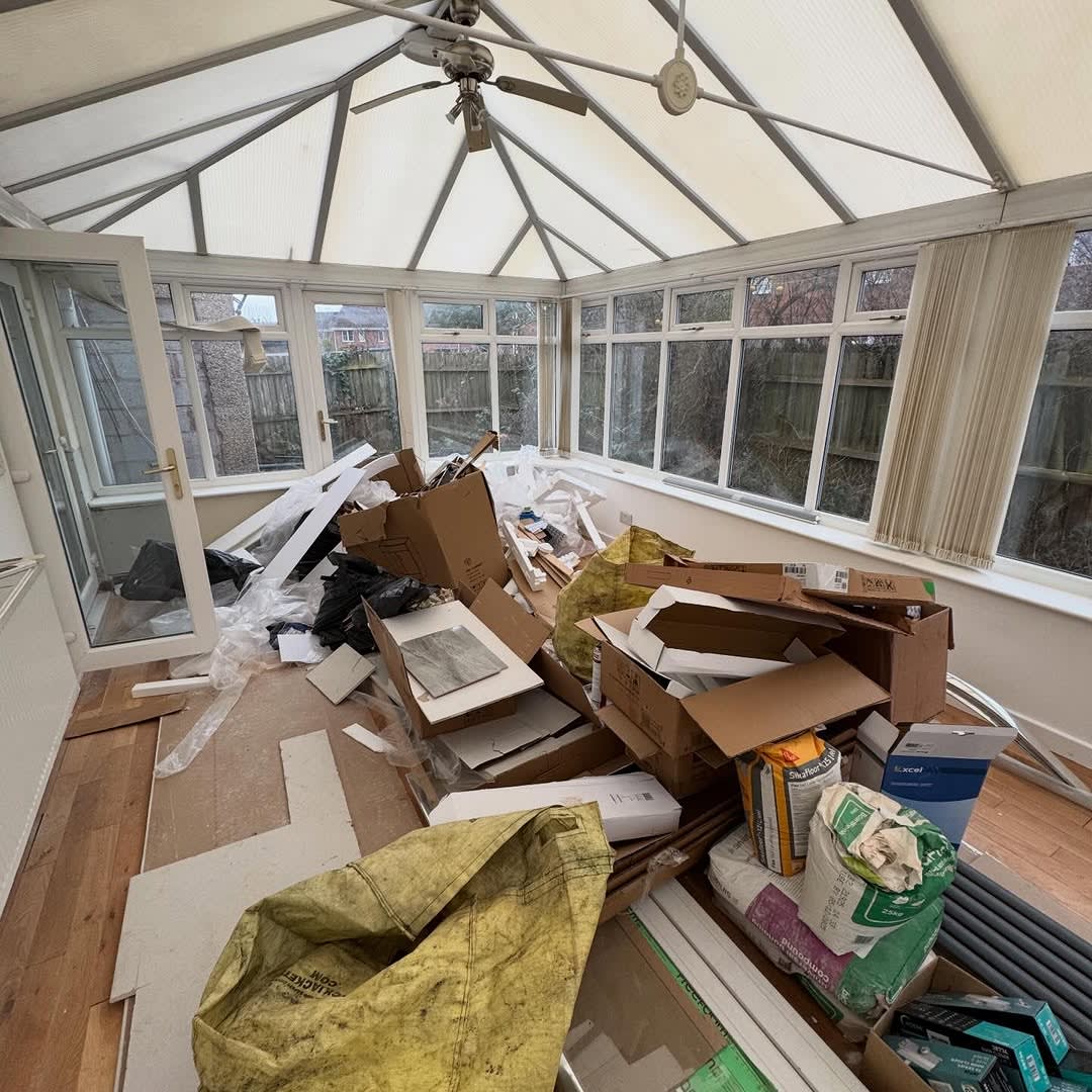 Conservatory clearance full of junk