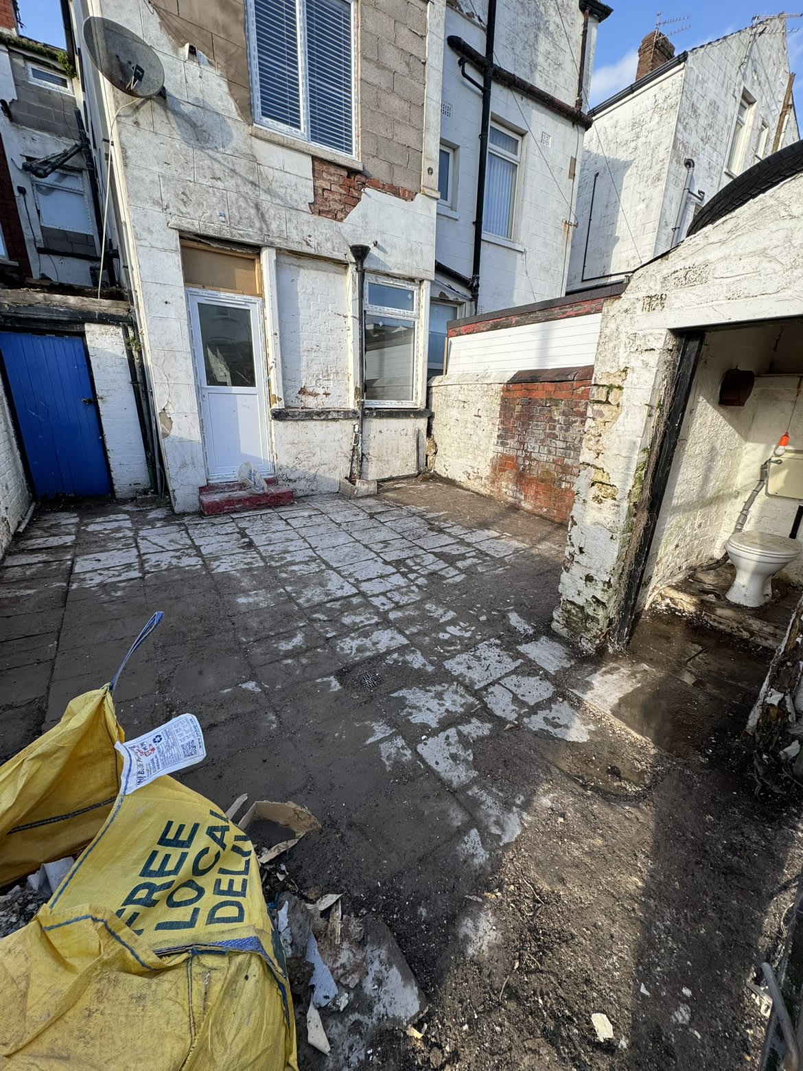 Courtyard after clearance