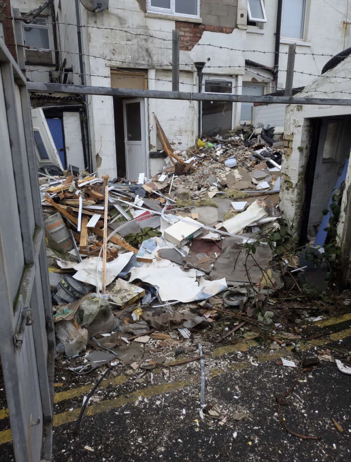 Courtyard before clearance
