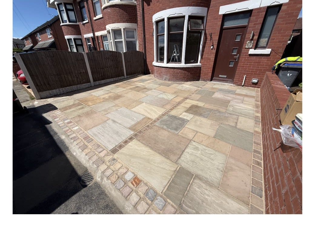 Driveway after new paving
