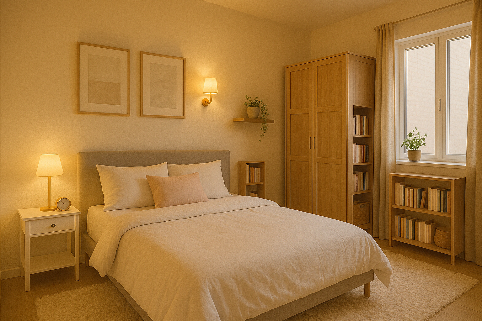 Giải pháp tối ưu không gian phòng ngủ - Minh họa. Giải pháp tối ưu không gian phòng ngủ - Minh họa.